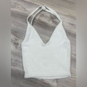 Gymshark Whitney Simmons collection White Halter Crop Top